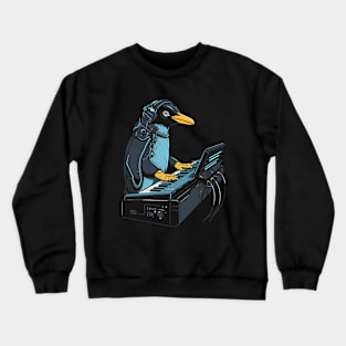 Cybernetic Penguin Pianist Crewneck Sweatshirt